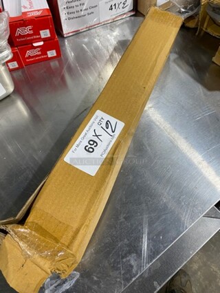 NEW! IN THE BOX! Allied Buying Heavy Weight Basting Spoons! 12 Spoons In The Box! 1 Box Per Number! 12x Your Bid!