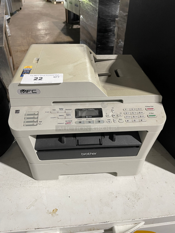 2013 Brother Countertop Printer/Scanner/Fax Machine! Model: MFC7360N SN: U62700B3N255562 110/120V