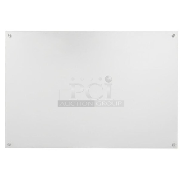 BRAND NEW SCRATCH & DENT! Aarco WGB4896NT 48" x 96" White Pure Glass Markerboard. Units are in the box with no signs of damage 2x Your Bid.  - Image 1 of 1