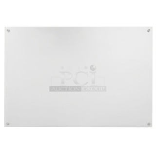BRAND NEW SCRATCH & DENT! Aarco WGB4896NT 48" x 96" White Pure Glass Markerboard. Units are in the box with no signs of damage 2x Your Bid. 
