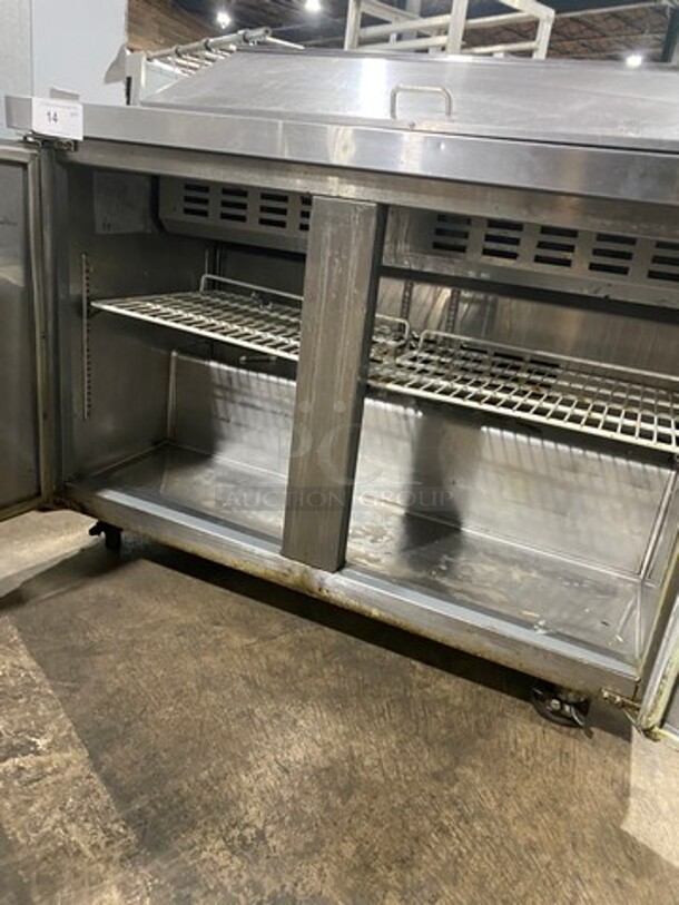 Kelvinator Commercial Refrigerated Sandwich Prep Table! With 2 Door Underneath Storage Space! Poly Coated Racks! All Stainless Steel! On Casters! Model: KCST4812 115V 60HZ 1 Phase - Image 6 of 9
