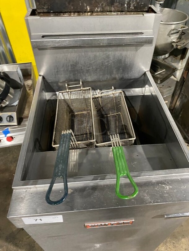 WOW! Vulcan Commercial5 Burner Natural Gas Powered Deep Fat Fryer! All Stainless Steel! On Legs! Working When Removed! - Image 5 of 9