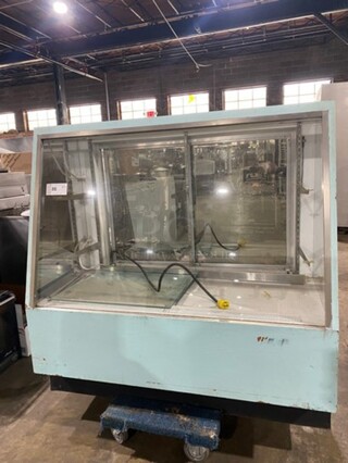 Commercial Refrigerated Deli Display Case Merchandiser! With Slanted Front Glass! With Sliding Rear Access Glass Doors!