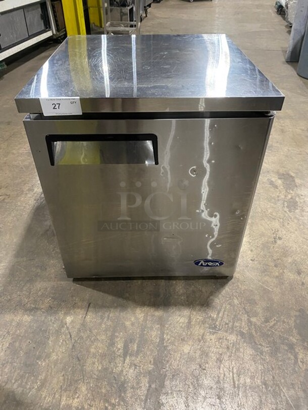 Atosa Commercial Single Door Undercounter Refrigerator! All Stainless Steel! With Poly Coated Rack! 115V 1 Phase! Model: MGF8401 SN: MGF8401140618C4021! - Image 1 of 7