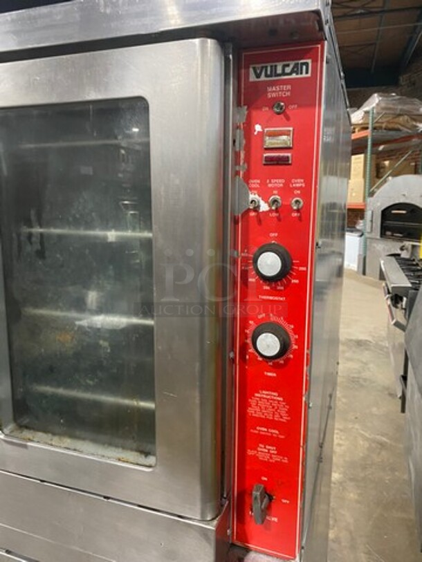 Vulcan Commercial Natural Gas Powered Double Deck Convection Oven! With View Through Doors! Metal Oven Racks! All Stainless Steel! On Legs! 2x Your Bid Makes One Unit! - Image 7 of 9