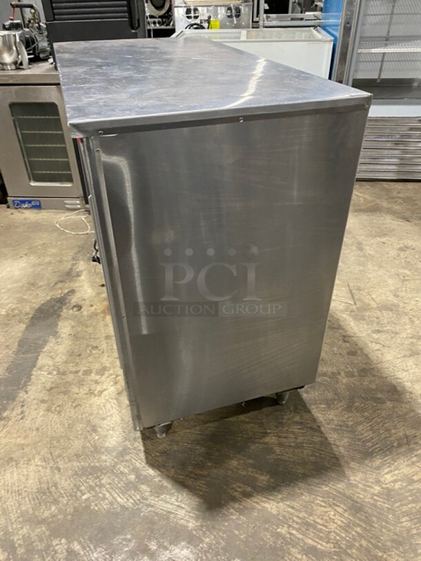 Leader Commercial 2 Sliding Door Back Bar Cooler! With View Through Doors! With Metal Rack! All Stainless Steel! On Legs! - Image 3 of 9