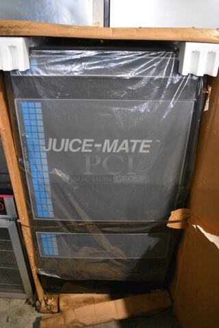 BRAND NEW IN BOX! KD Distributing Model FMR1 Metal Commercial Refrigerated Juice Mate Vending Machine. 115 Volts, 1 Phase. 28x27x56. Tested and Working!