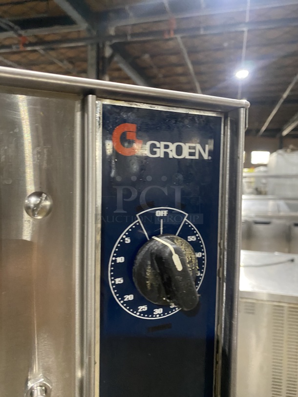 Groen Commercial Natural Gas Powered Dual Cabinet Steamer! All Stainless Steel! On Legs! MODEL: HY-6SG SN:72363 120V! - Image 6 of 11