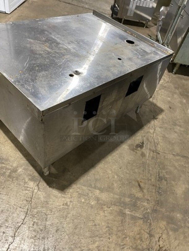 Solid Stainless-Steel Custom-Made Equipment Cabinet Stand! With Storage Cabinet! On Legs! - Image 3 of 6