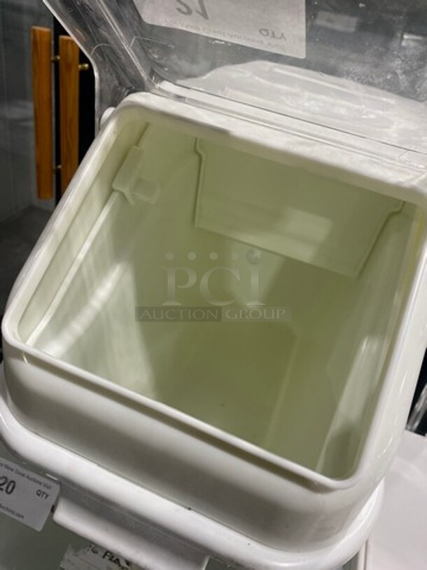 Bakers Mark Countertop White Poly Ingredient Bin! - Image 5 of 6