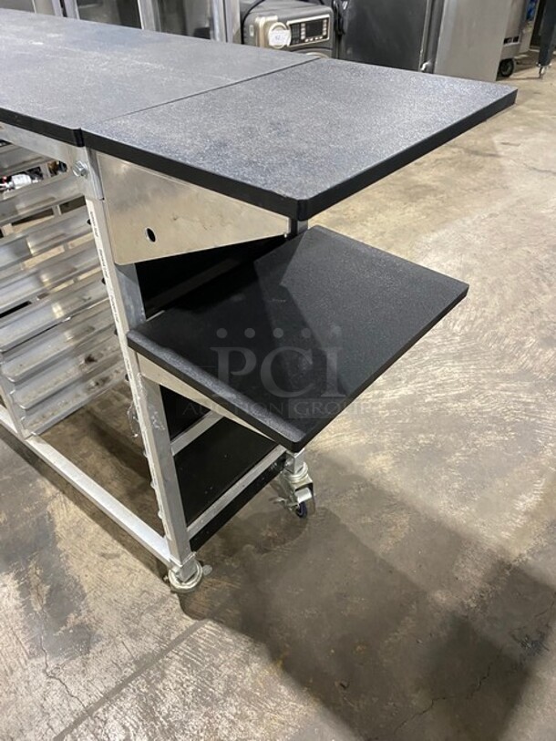 WOW! Commercial Custom-Made Prep Pan Rack! With Poly Top And Poly Shelves! On Casters! - Image 2 of 8