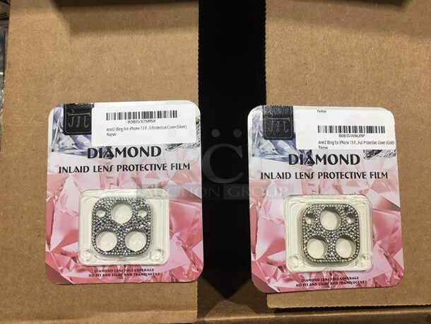 ALL ONE MONEY! NEW! 12 Lens Protective Film! With Diamond Bling! Comes In Silver And Gold! - Image 2 of 4
