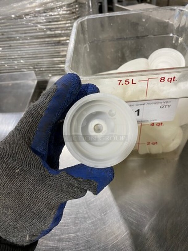 ALL ONE MONEY! White Poly Squeeze Bottle Lids! - Image 3 of 5