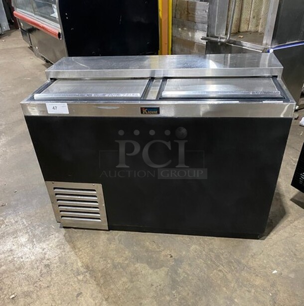 Krowne Refrigerated Beer Cooler! With 2 Top Sliding Reach In Doors! MODEL BC48BG SN: 0003428 115V 1PH - Image 1 of 8