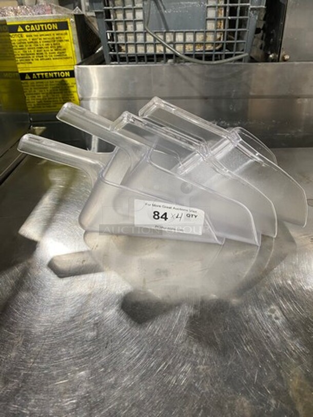 Clear Poly Ice Scoopers! 4x Your Bid!