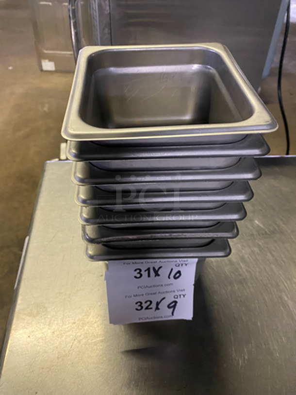 Polar Steam Table/ Prep Table Pans! All Stainless Steel! 10x Your Bid!