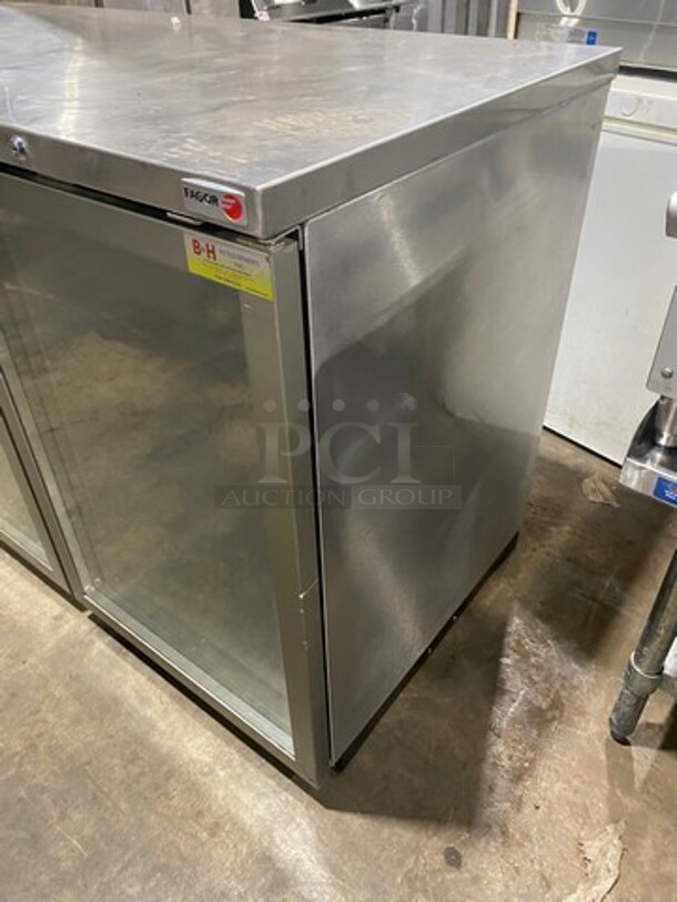 NICE! Fagor Commercial 2 Door Bar Back Cooler! With View Through Doors! All Stainless Steel! Model: FBB59SDT SN: 13040002M 115V 60HZ 1 Phase - Image 3 of 9