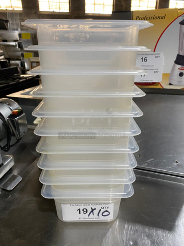 Cambro Poly Clear Food Containers! 1/6 x 4