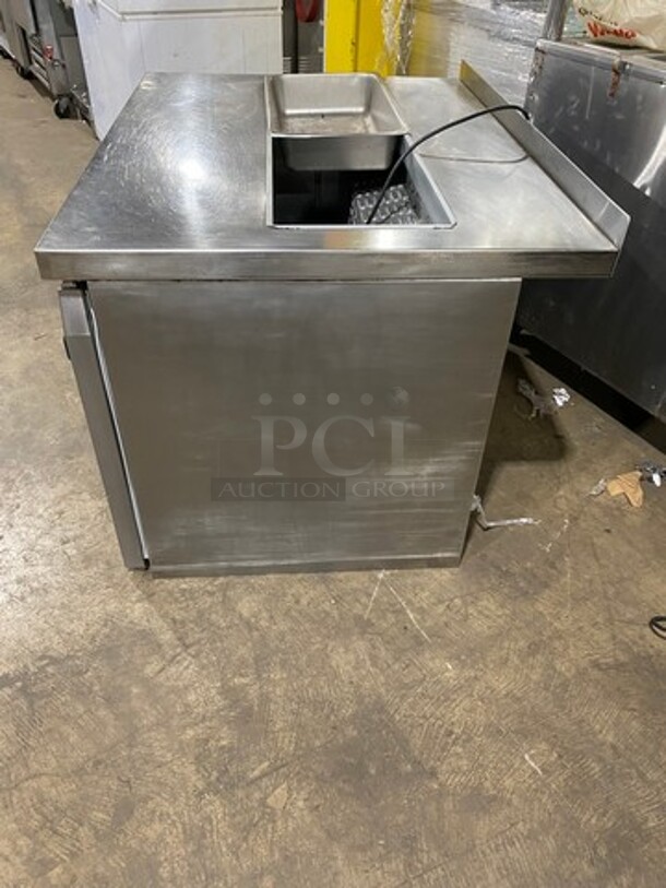 Continental Commercial Refrigerated Sandwich Prep Table! With 2 Door Underneath Storage Space! All Stainless Steel! Model: SW4812 SN: 15742637 115V 60HZ 1 Phase - Image 3 of 8