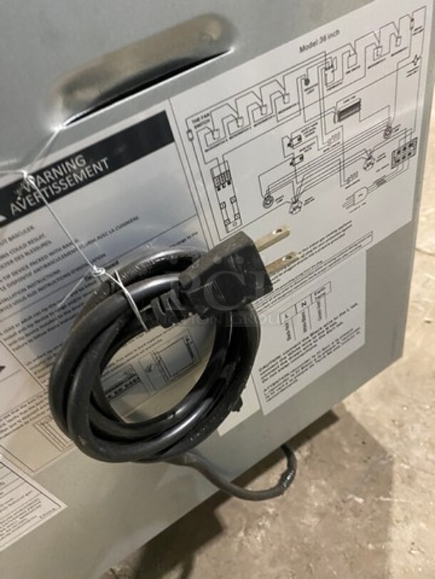 BEAUTIFUL! ZLINE Gas Powered 6 Burner Stove! With Oven Underneath! Stainless Steel!  On Legs! MODEL RG36 Serial G36GE21120491-03 120V/60Hz/ - Image 10 of 10