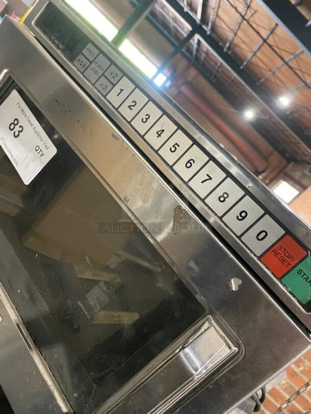 Panasonic Commercial Countertop Microwave Oven! With View Through Door! All Stainless Steel! Model: NE1757R SN: 6A22240495 208/230V 1 Phase - Image 7 of 8