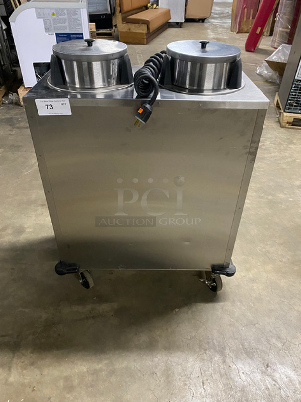 NICE! Lakeside Commercial Electric Powered Dual Heated Plate Return! All Stainless Steel! On Casters!