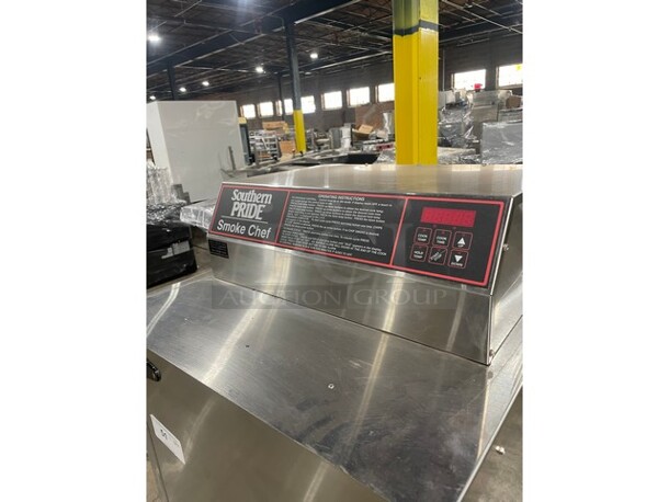 WOW! LIKE NEW! LATE MODEL! Southern Pride Commercial Electric Powered Smoker! All Stainless Steel! Model SC-200 Serial 8364! 208V! On Casters! Working When Removed!  - Image 8 of 9