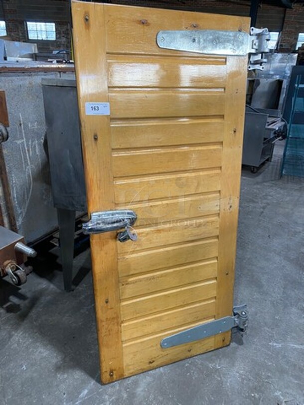 GREAT! Commercial Heavy Duty Wooden Walk In Box Door! - Image 1 of 7