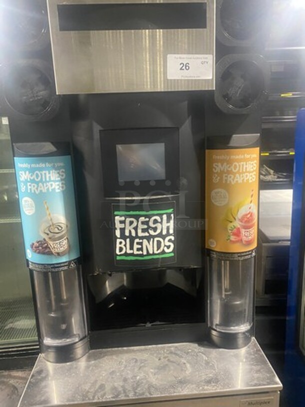 AMAZING! Manitowoc Multiplex Smoothie Workstation! On Single Door Undercounter Cooler! With Poly Bins! All Stainless Steel! Model: MB81 SN: 1611150001561 115V 60HZ 1 Phase - Image 5 of 11