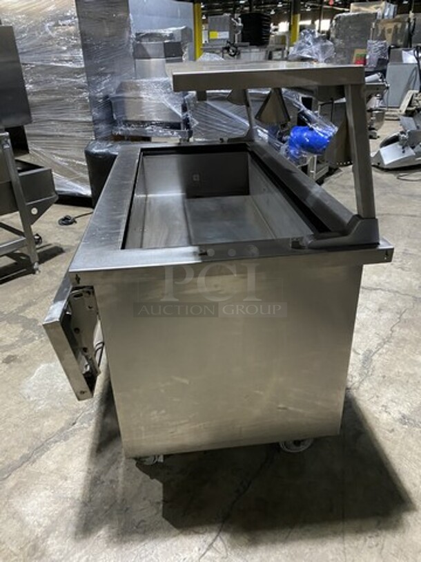 Delfield All Stainless Steel Refrigerated Cold Pan! With Stainless Frame For Sneeze Guard! With Fold Work/Prep Counter! With Underneath Storage! Model SCSC-60 Serial 81724910M! 115V 1 Phase! On Commercial Casters! - Image 3 of 9