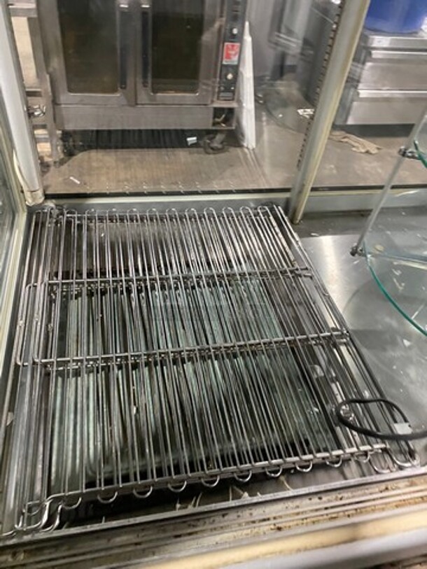 AMAZING! Sava Commercial Refrigerated Pastry/ Bakery Display Case Merchandiser! With Metal Racks! With 5 Tier Display Stand! Glass All Around Showcase Style! With Rear Access Doors! On Legs! - Image 6 of 10