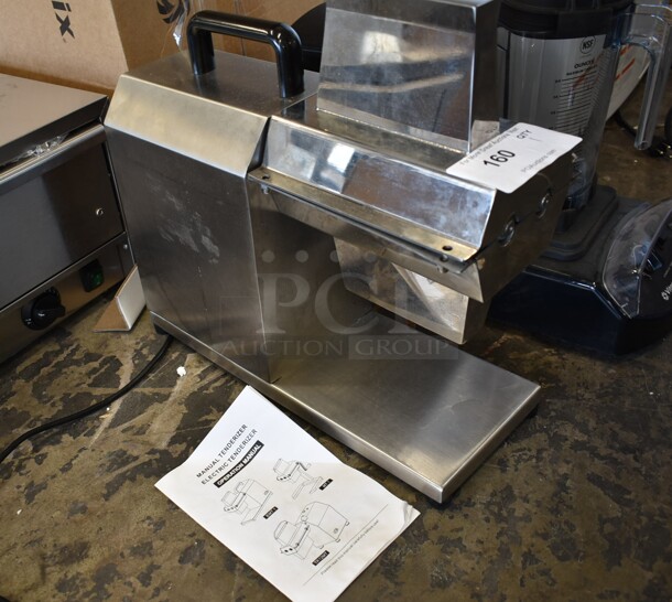 BRAND NEW SCRATCH AND DENT! EMT-1 Stainless Steel Commercial Countertop Electric Powered Meat Tenderizer. 110 Volts, 1 Phase. Tested and Powers On But Parts Do Not Move