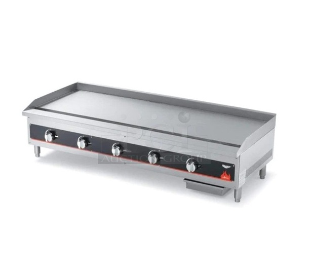BRAND NEW SCRATCH AND DENT! Vollrath FTG-9060 Stainless Steel Commercial Countertop Natural Gas Powered Flat Top Griddle. 140,000 BTU. 