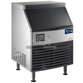 BRAND NEW SCRATCH AND DENT! Avantco 194UCF280A Stainless Steel Commercial Self Contained Undercounter 26" Full Cube Ice Machine - 299 lb. See Pictures for Damage to Door. 115 Volts, 1 Phase.