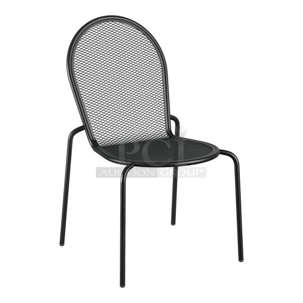 3 BRAND NEW SCRATCH AND DENT! Lancaster Table & Seating Black Outdoor Side Chair. 3 Times Your Bid! - Image 1 of 3