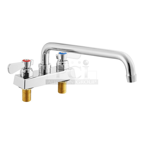 13 BRAND NEW IN BOX! Regency 600FD412 Stainless Steel Deck-Mounted Faucet with 4
