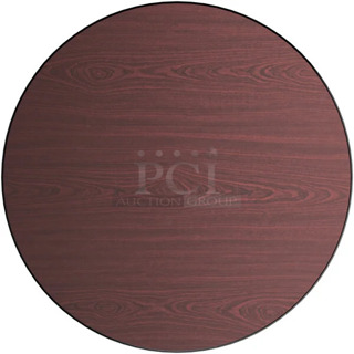 BRAND NEW SCRATCH AND DENT! Lancaster Table & Seating 34930RTCB 30" Laminated Round Table Top Reversible Cherry / Black