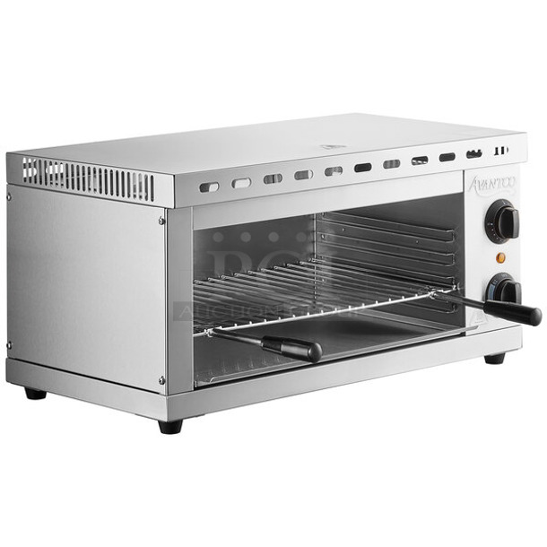 BRAND NEW SCRATCH AND DENT! 2023 Avantco 177CHSME24IA Stainless Steel Commercial Countertop Electric Powered Cheese Melter. 120 Volts, 1 Phase.  - Image 1 of 6