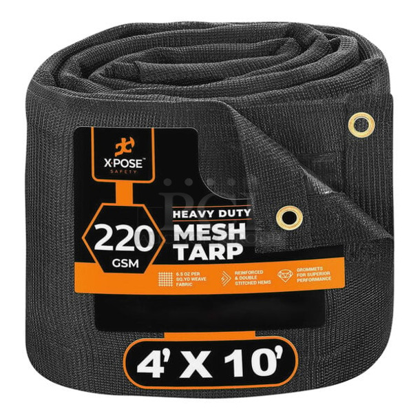BRAND NEW SCRATCH AND DENT! BMT-3040-H Black Mesh Tarp - Image 1 of 3