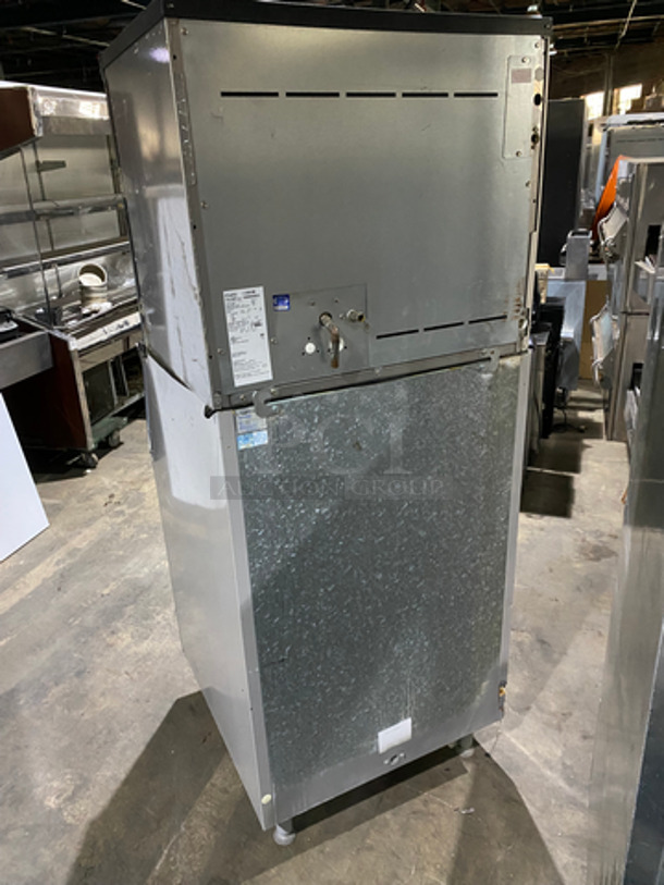 Ice-O-Matic Commercial Ice Making Machine Head! All Stainless Steel Body! On Commercial Ice Bin! On Legs! 2x Your Bid Makes One Unit! Model: ICE1006HW4 SN: 14101280011399 208/230V 60HZ 1 Phase - Image 4 of 9