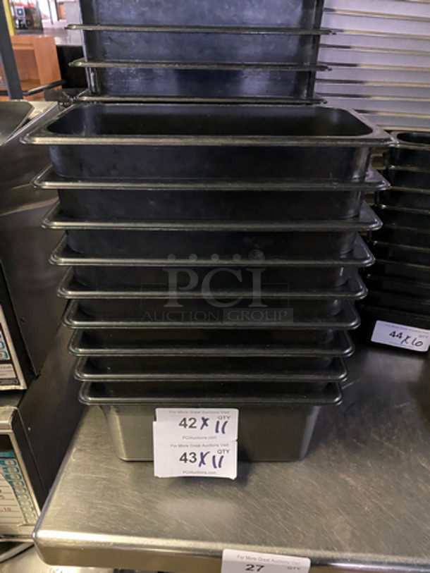 Cambro Black Poly Food Pans! 11x Your Bid!