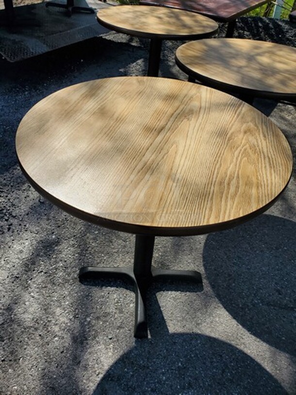 Round Laminate Top W/ Metal Base 30X30  - Image 2 of 2