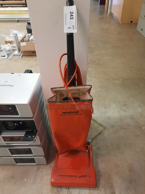 Hoover Commerical Top Fill Bag Vacuum. (Main Building)  - Image 1 of 3