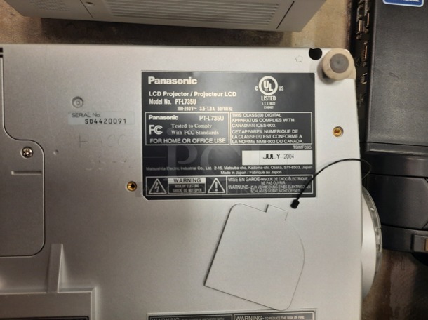 Panasonic PT-L735U LCD Projector. 2 Times Your Bid! (Main Building)  - Image 4 of 4