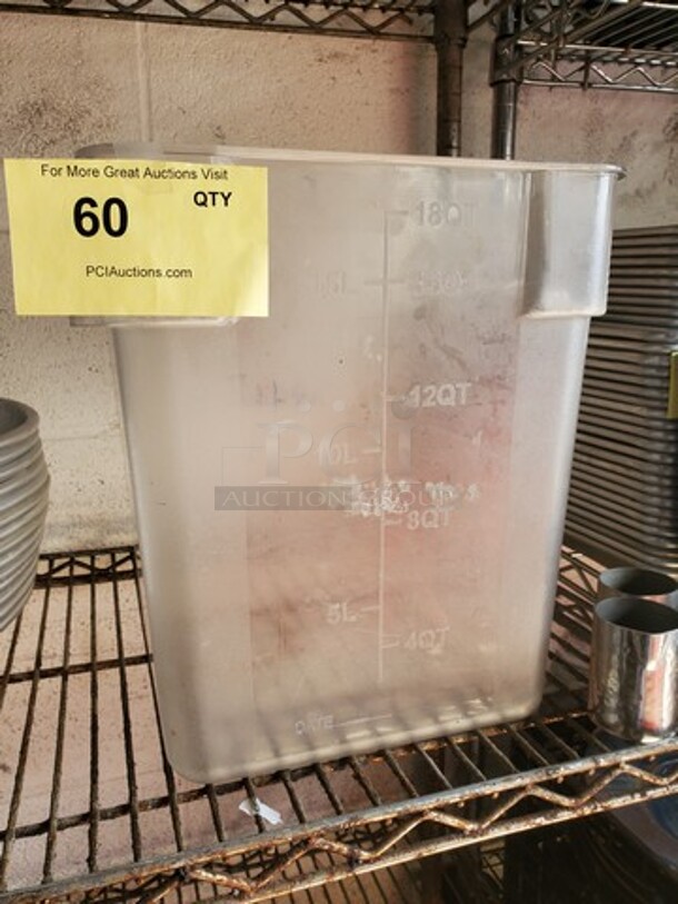 Cambro 18 QT Square Food Storage Container - Clear
