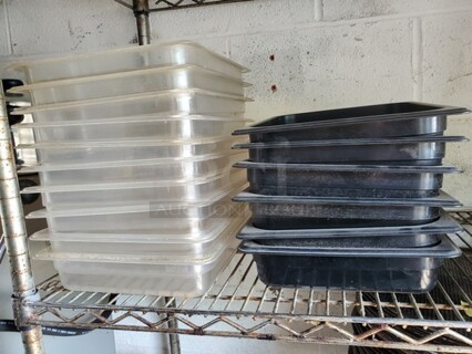ALL ONE MONEY Lot of 16 (3Qt) Plastic Food Pan!