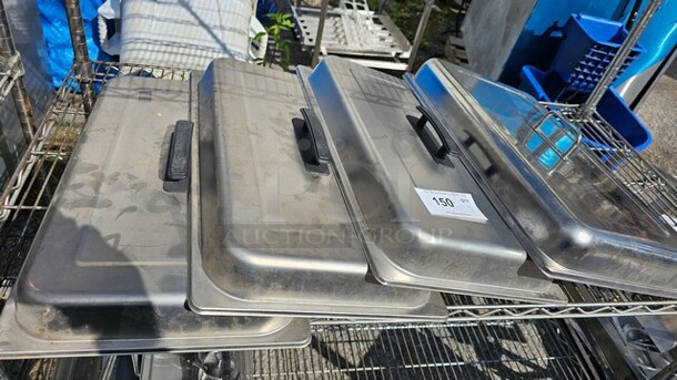 Lot of 4 Lids for Stainless Steel Food Pans - Image 2 of 3