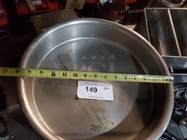 Lot of 3 Stainless Steel Food Pans for Value Series 180 Degrees Round Roll-Top Chafer - Image 3 of 3