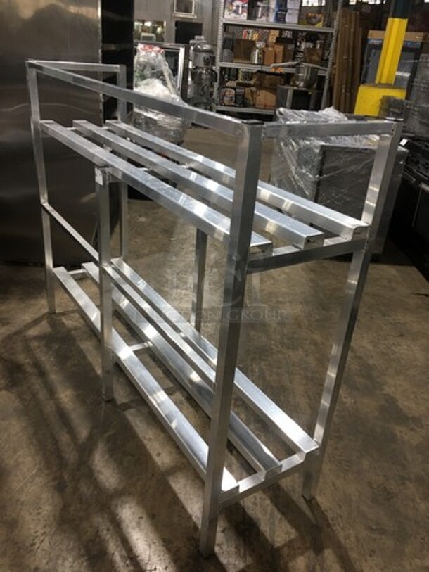 NICE! MUST HAVE! NEW! Channel Commercial Aluminum Keg Rack! Holds Up To 8 Kegs! On Legs! Model: KSR72 - Image 2 of 6