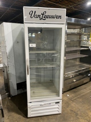 BEVERAGE AIR  Commercial Single Glass Door Reach In Freezer Merchandiser! w/ Poly Coated Racks! Model MMF23-1-W-LED 115 Volts/60Hz/ 1 Phase.